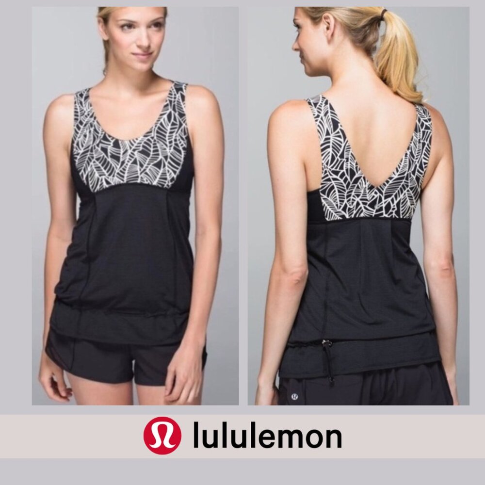 🍋 lululemon ♡ Multi-fabric, Flowy, Scoop Neck Tank (w built-in sports bra)